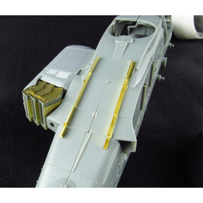 AH-64 Apache LongBow, Detailing set for helicopter model Exterior Details, Jet nozzels, Weapons Scale 1:48 Metallic Details MDR4815