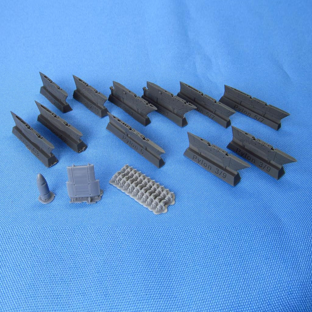 Fairchild Republic A-10 Thunderbolt II, Pylons detailling set (for HobbyBoss) Scale 1:48 Metallic Details MDR48161