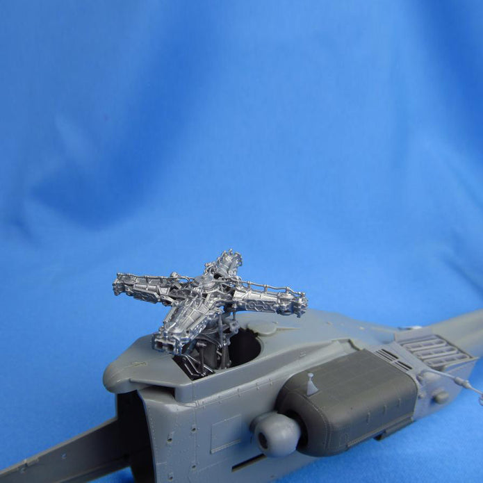 AH-64 Apache helicopter model, Main & Tail Rotors (for Academy, Hasegawa) Scale 1:48 Metallic Details MDR48165