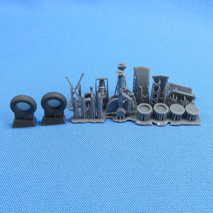 Supermarine Attacker FB.2, Landing Gears, Wheels (for Classic Airframes, Trumpeter) Scale 1:48 Metallic Details MDR48168