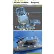 Helicopter AH-64E Apache, Engines Detailing set (Resin, 3D-Printed) Scale 1:48 (Recommended for kit: Hasegawa) Metallic Details MDR48182 - For Model Kits Helicopter