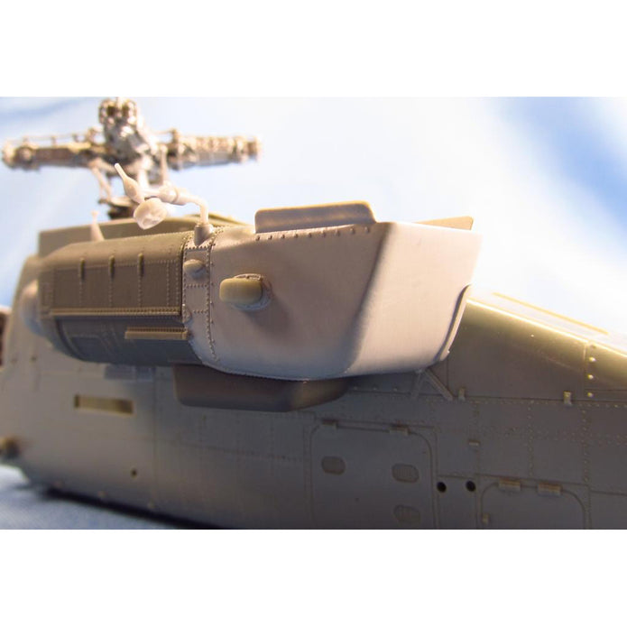 Helicopter AH-64E Apache, Engines Detailing set (Resin, 3D-Printed) Scale 1:48 (Recommended for kit: Hasegawa) Metallic Details MDR48182 - For Model Kits Helicopter