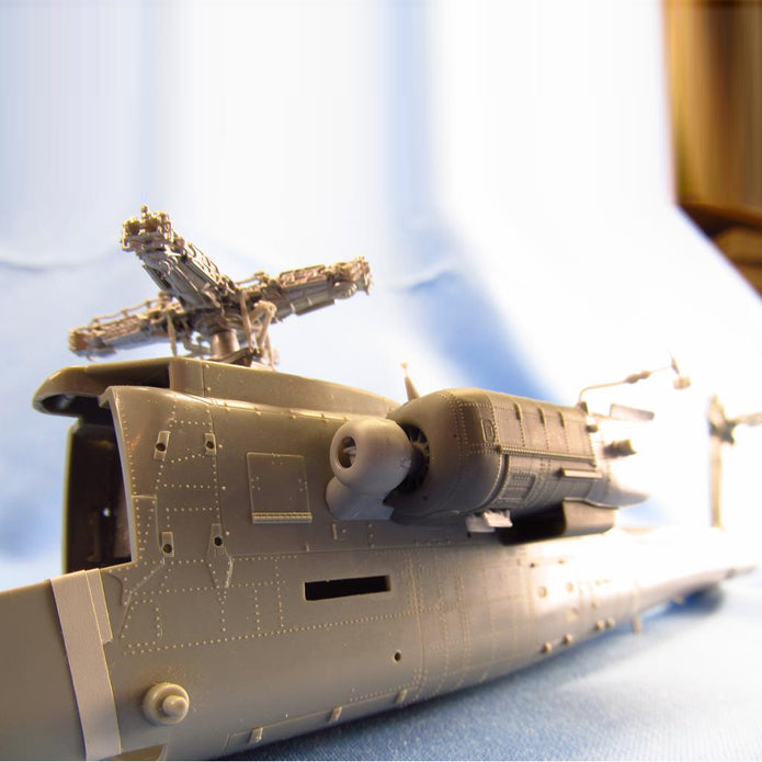 Helicopter AH-64E Apache, Engines Detailing set (Resin, 3D-Printed) Scale 1:48 (Recommended for kit: Hasegawa) Metallic Details MDR48182 - For Model Kits Helicopter