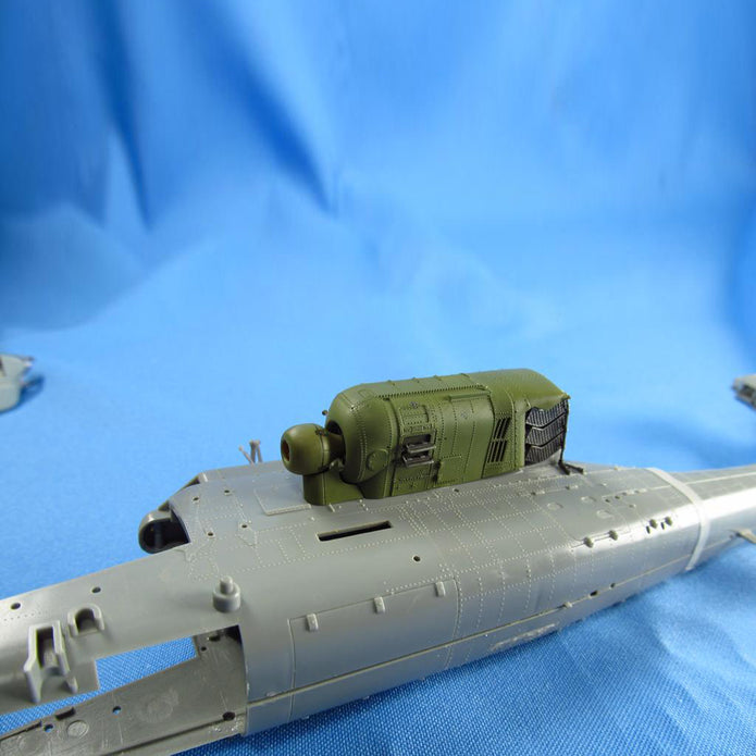 AH-64A/D Apache, Engines Detailing set (3D-Printed) Scale 1:48 (Recommended for kit: Hasegawa) Metallic Details MDR48195 - For Model Helicopter Kits