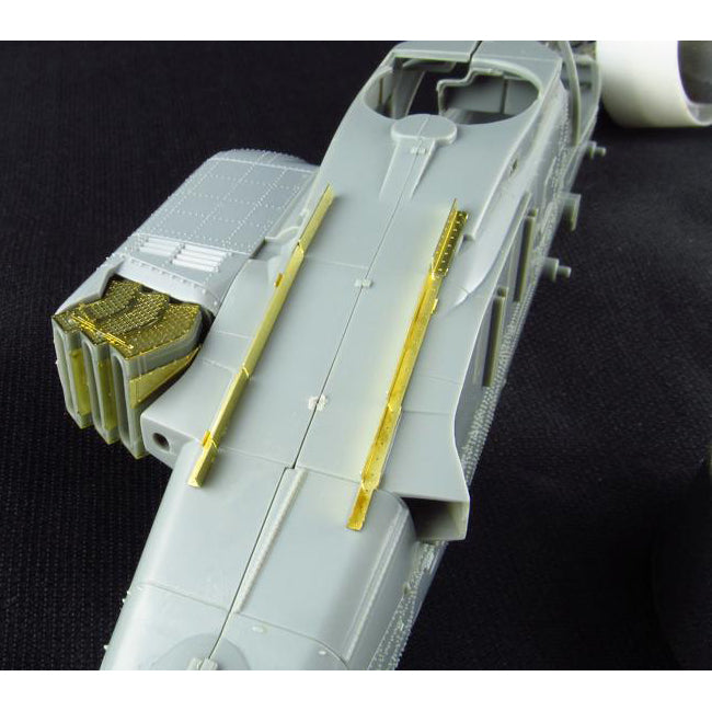AH-64 Apache helicopter model, Longbow Exhaust Pipes Scale 1:48 Metallic Details MDR4819