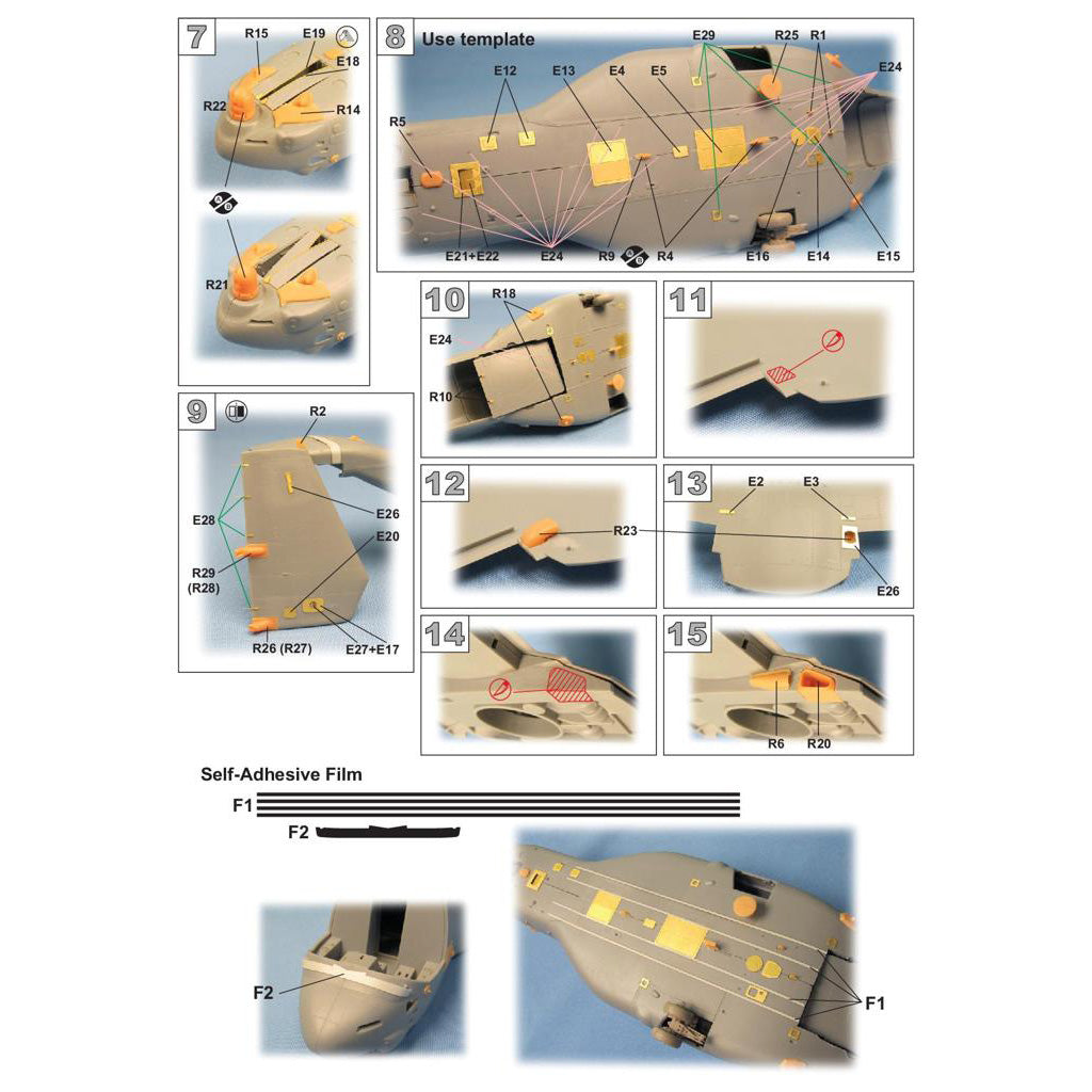 Bell MV-22 Osprey, Exterior Details (Resin, 3D-Printed) Scale 1:48 (Recommended for kit: HobbyBoss) Metallic Details MDR48218 - For Aircraft Models Kits