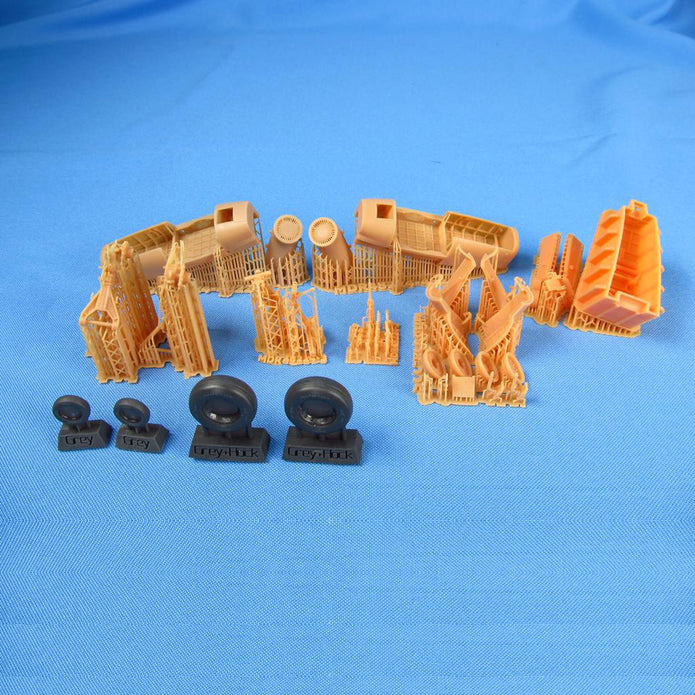 C-2A Greyhound, Landing Gears, Wheel Bays, Wheels (for Kinetic) Scale 1:48 Metallic Details MDR48224