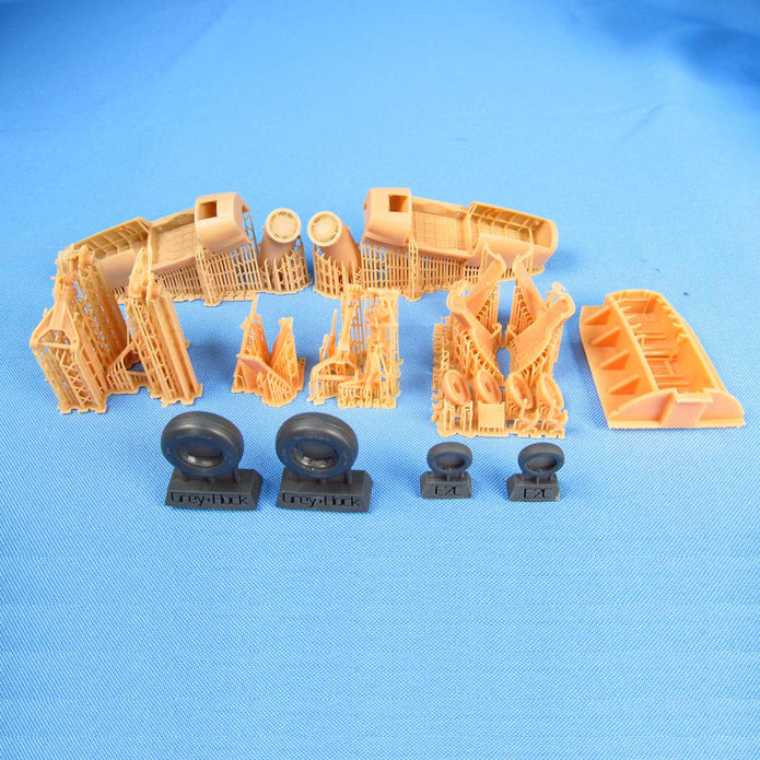 E-2C Hawkeye, Exterior Details, Landing Gears, Wheels (for Italeri, Kinetic) Scale 1:48 Metallic Details MDR48225