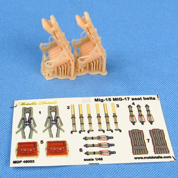 Ejection Seat KK-1 for Aircraft Model Kit MiG-15, L-29 and early MiG-17 (3D-Printed) Scale 1:48 Metallic Details MDR48233