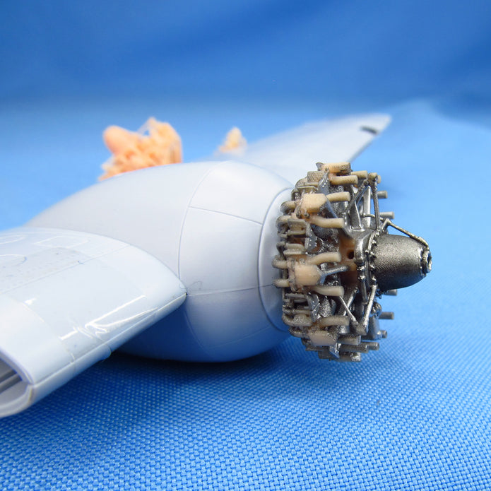 Bristol Blenheim, Cowlings and Engines (3D-Printed) Scale 1:48 (Recommended for kit: Airfix) Metallic Details MDR48238 - For Aircraft Kit Model