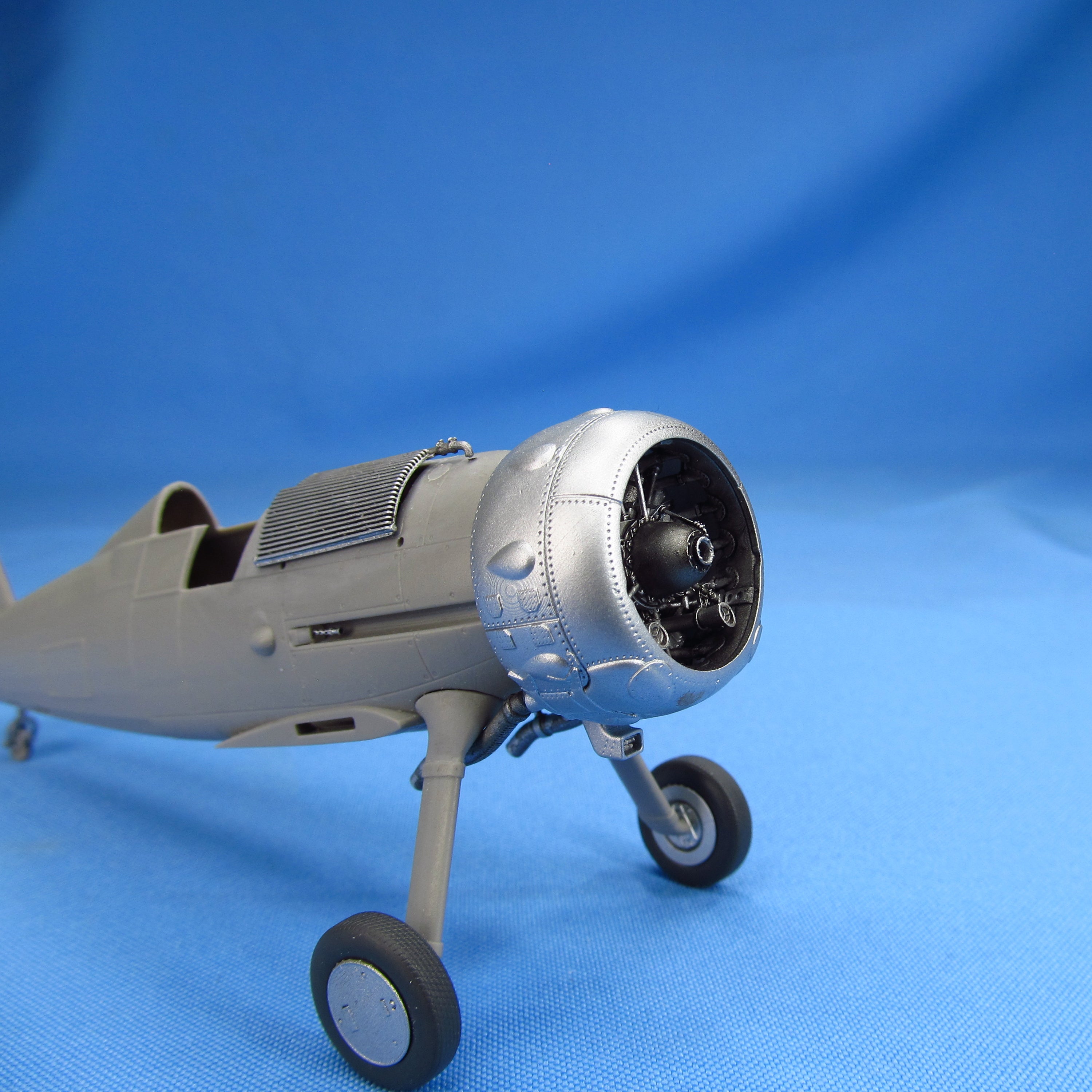 Gloster Gladiator, Cowling and Engines (3D-Printed) Scale 1:48 (Recommended for kit: Roden, Merit International, I Love Kit) Metallic Details MDR48239 - For Model Aircraft Kits