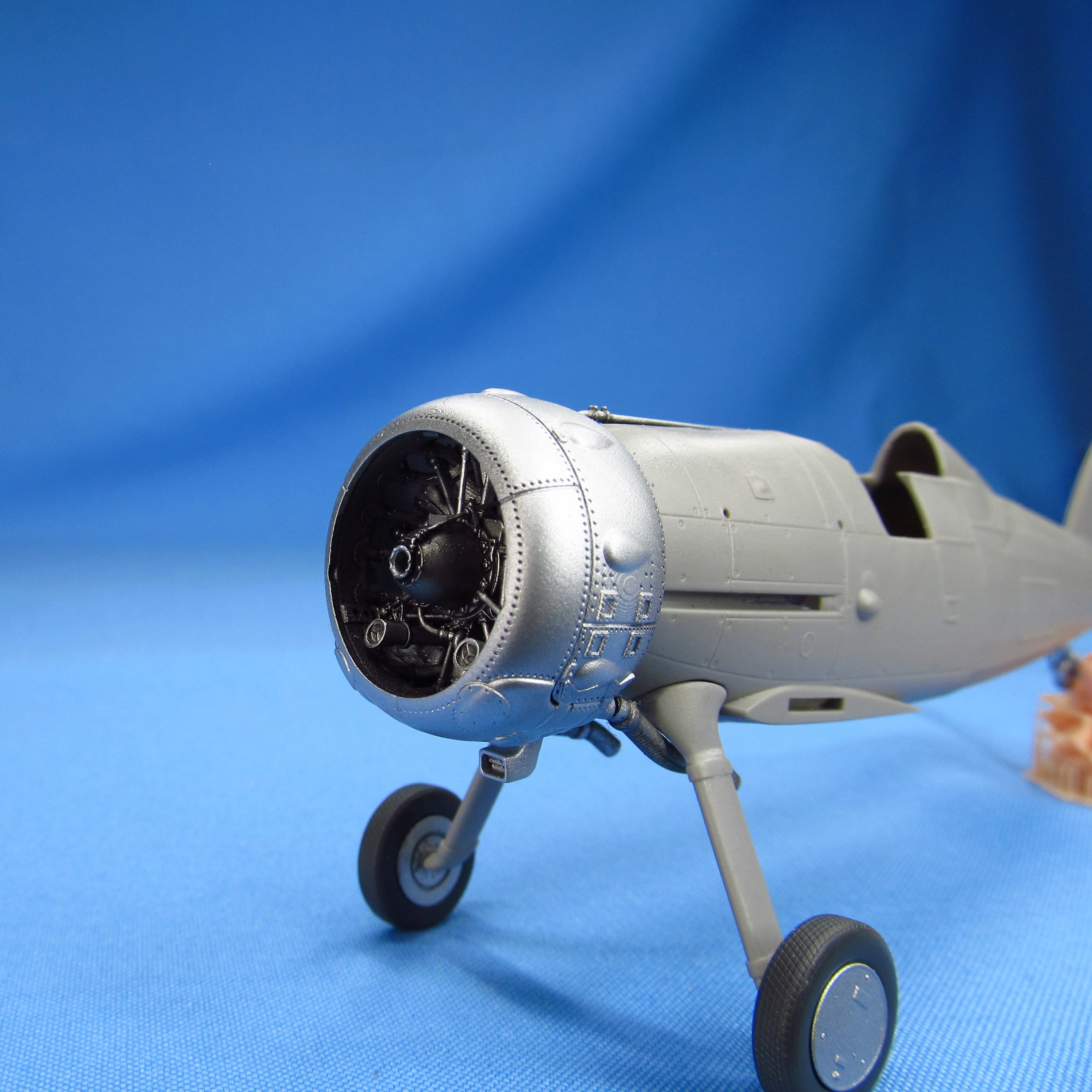 Gloster Gladiator, Cowling and Engines (3D-Printed) Scale 1:48 (Recommended for kit: Roden, Merit International, I Love Kit) Metallic Details MDR48239 - For Model Aircraft Kits