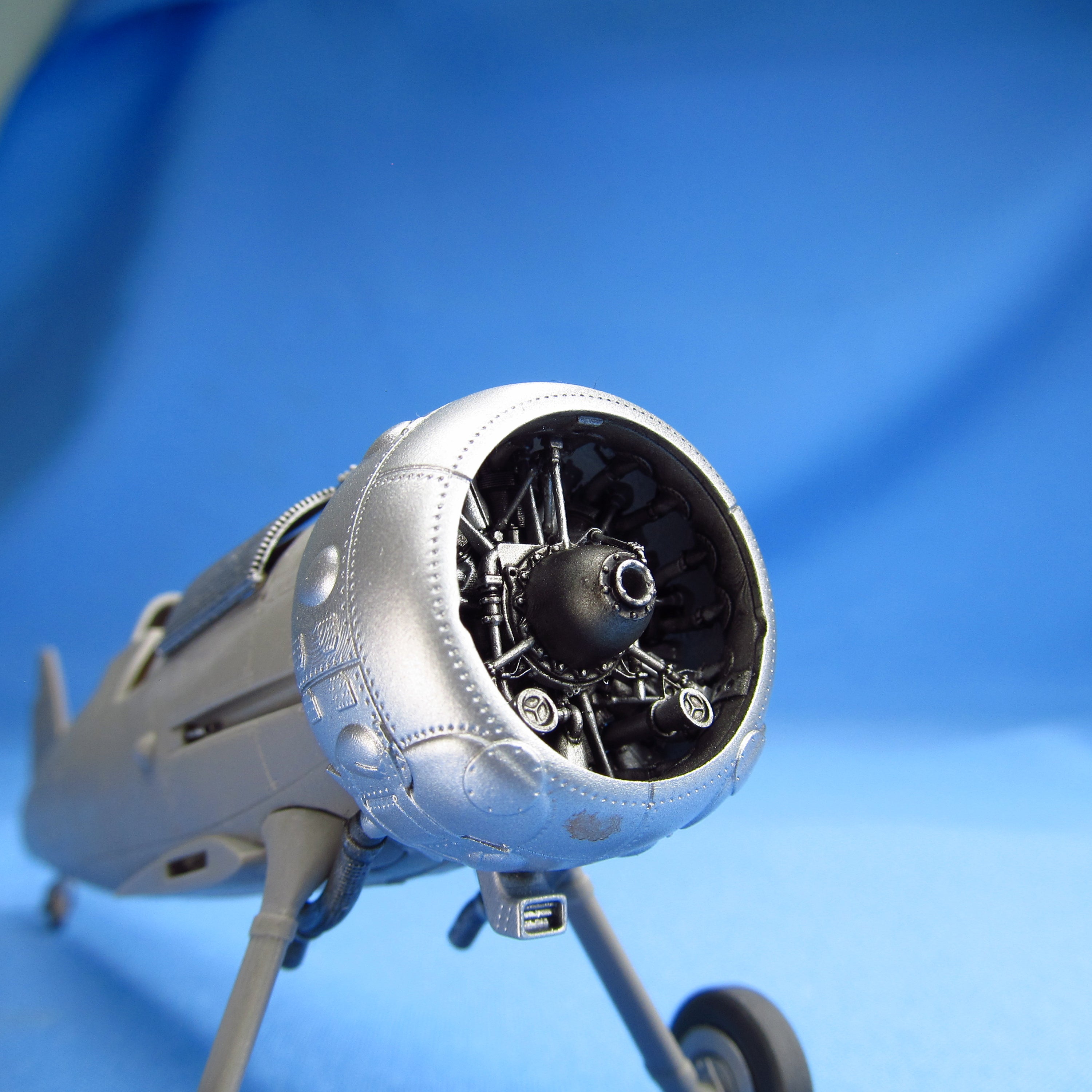 Gloster Gladiator, Cowling and Engines (3D-Printed) Scale 1:48 (Recommended for kit: Roden, Merit International, I Love Kit) Metallic Details MDR48239 - For Model Aircraft Kits