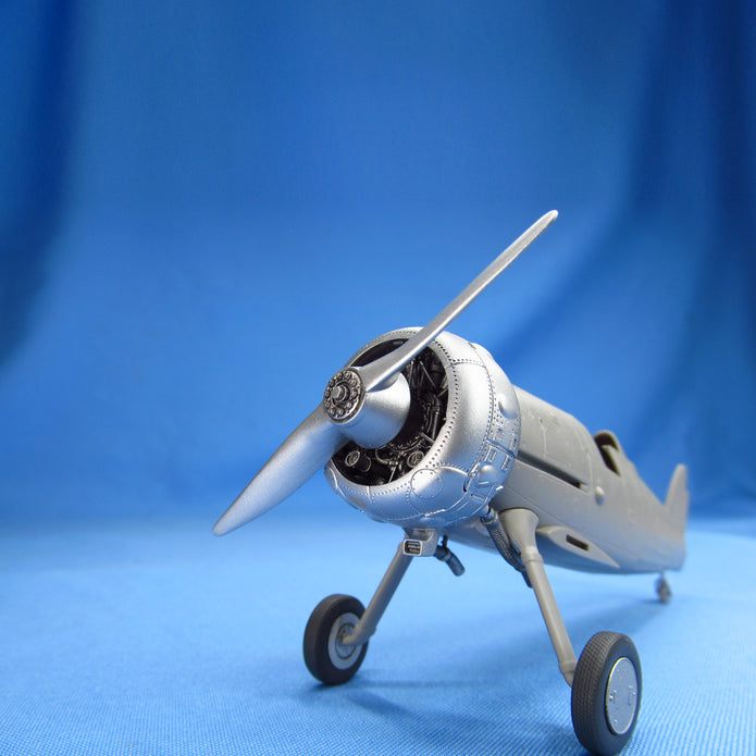 Gloster Gladiator, Exterior - Cowling, Engine, Radiator, Guns, Wheels, Propeller (Resin, 3D-Printed) Scale 1:48 (Recommended for kit: Roden, Merit International, I Love Kit) Metallic Details MDR48241 - For Aircraft Model Kits