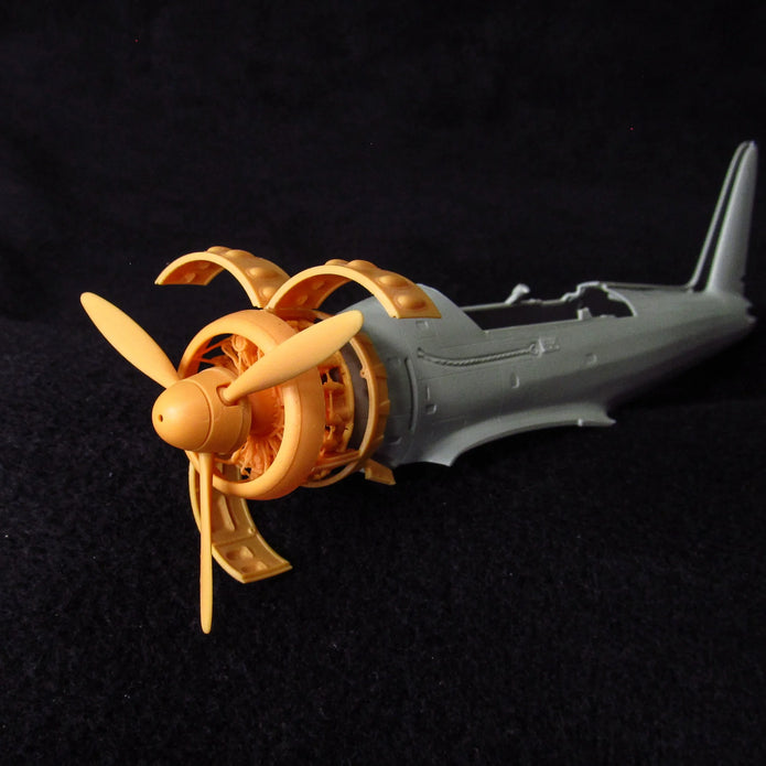 Hydroplane Arado Ar 196, Cowling, Propeller and Engine Detailing set (3D-Printed) Scale 1:48 (Recommended for kit: Italeri) Metallic Details MDR48254 - For Aircraft Models Kits