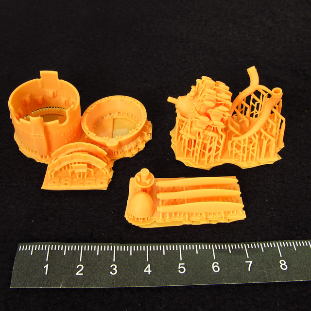 Fiat CR,42 Falco, Cowling, Propeller and Engine Detailing set (3D-Printed) Scale 1:48 (Recommended for kit: Italeri) Metallic Details MDR48256 - For Aircraft Model Kits