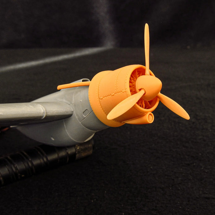 Gotha Go 244B, Cowlings, Propeller and Engines Detailing set (3D-Printed) Scale 1:48 (Recommended for kit: ICM) Metallic Details MDR48273 - For Model Kit Aircraft