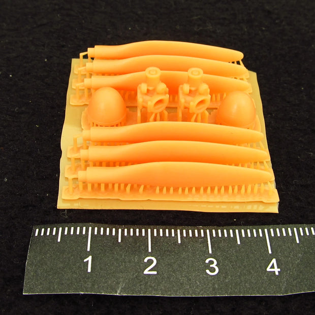 Bristol Beaufort, Propellers set (3D-Printed) Scale 1:48 (Recommended for kit: ICM) Metallic Details MDR48279 - For Aircraft Model Kits