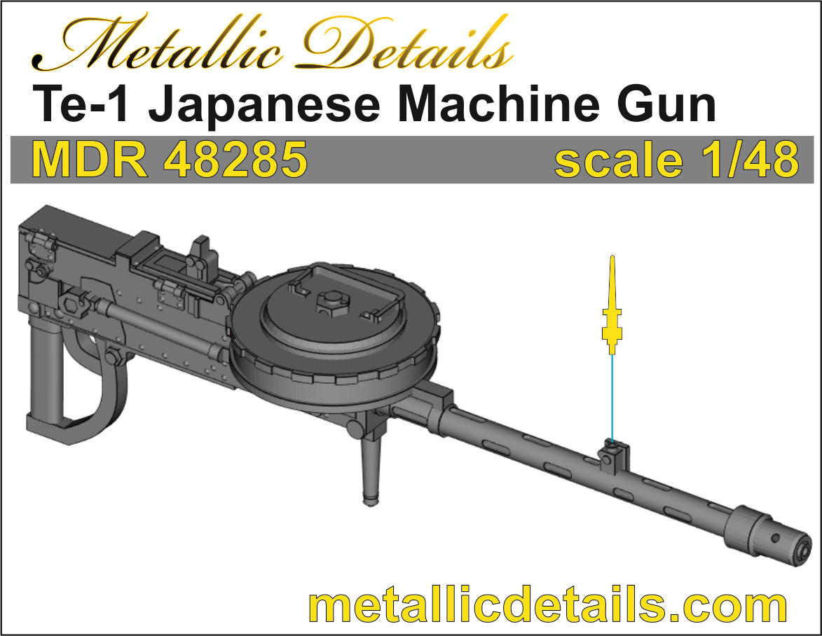 Te-1 Japanese Machine Gun Scale 1:48 Metallic Details MDR48285