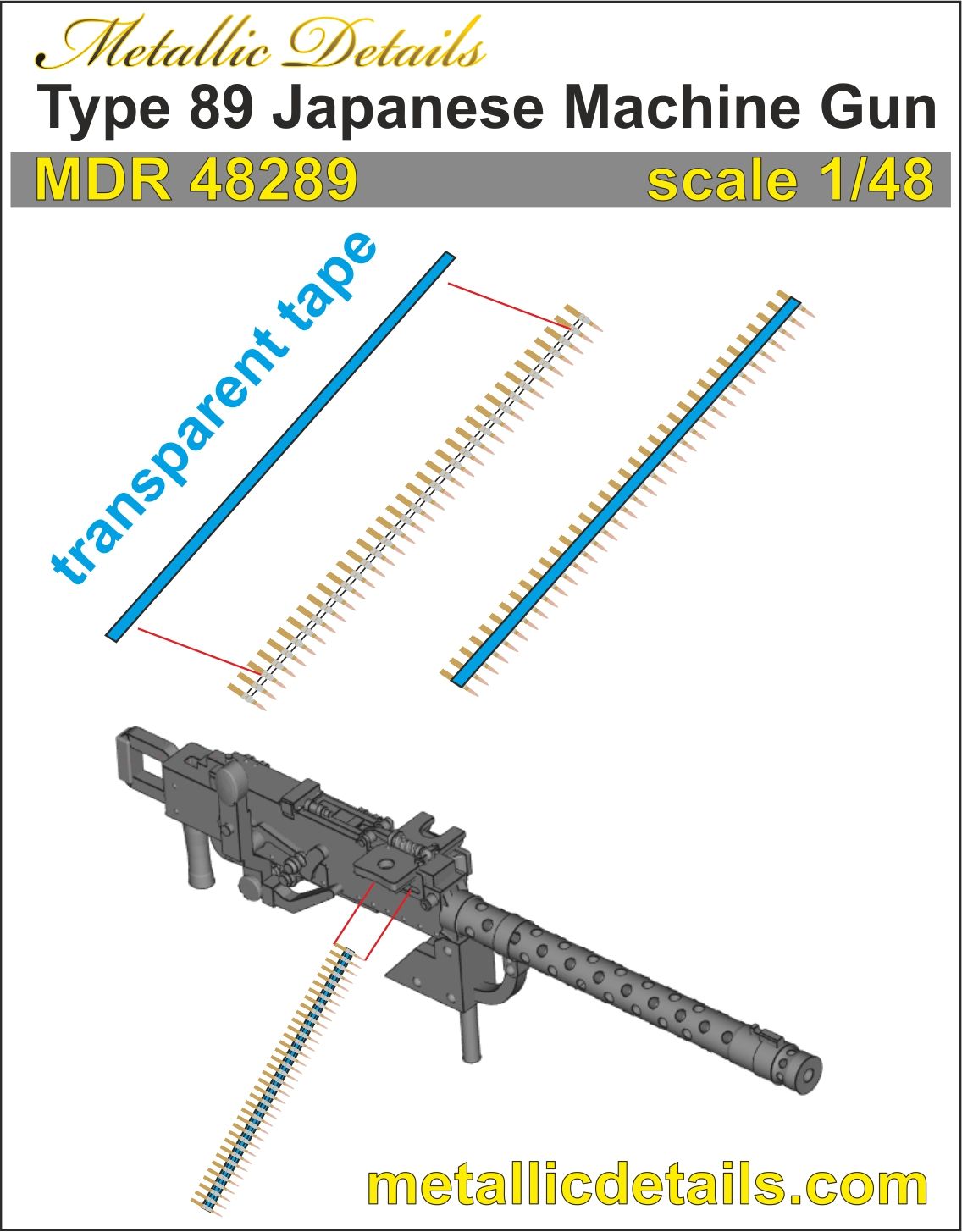 Type 89 Japanese Machine Gun Scale 1:48 Metallic Details MDR48289