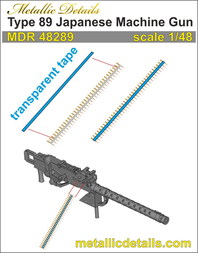 Type 89 Japanese Machine Gun Scale 1:48 Metallic Details MDR48289