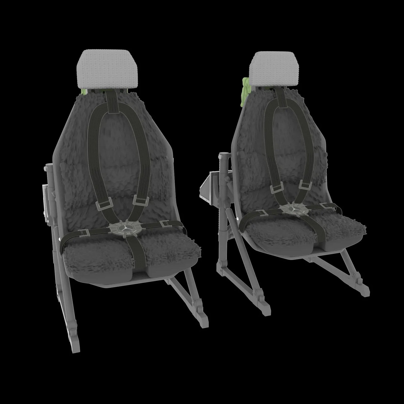 Pilot seats for UH-60, SH-60, MH-60 early Scale 1:48 Metallic Details MDR48290