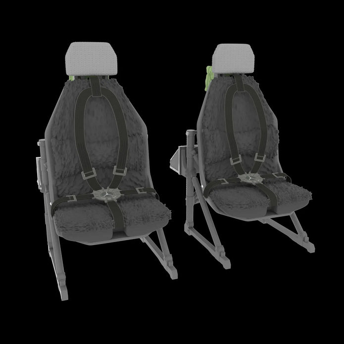 Pilot seats for UH-60, SH-60, MH-60 early Scale 1:48 Metallic Details MDR48290