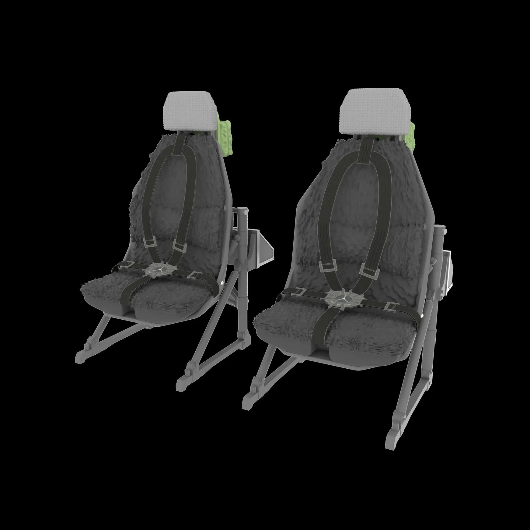 Pilot seats for UH-60, SH-60, MH-60 early Scale 1:48 Metallic Details MDR48290