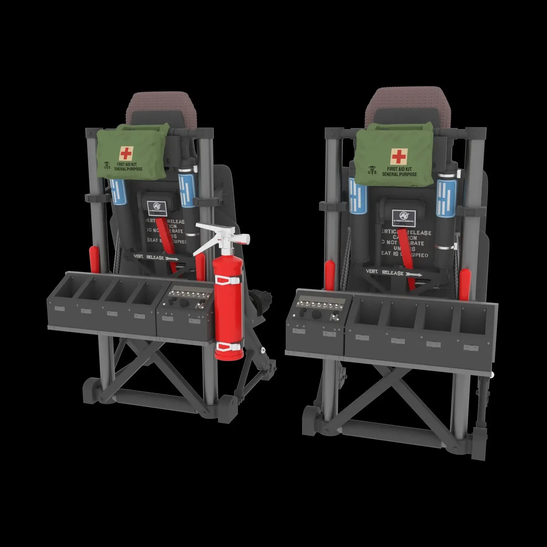 Pilot seats for UH-60, SH-60, MH-60 late Scale 1:48 Metallic Details MDR48292