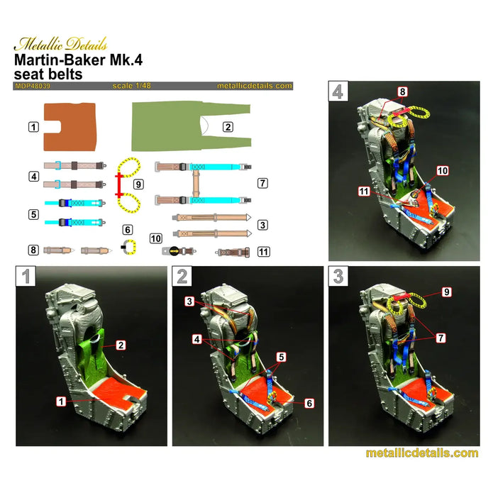Martin-Baker Mk.4 Ejection seat Scale 1:48 Metallic Details MDR48293
