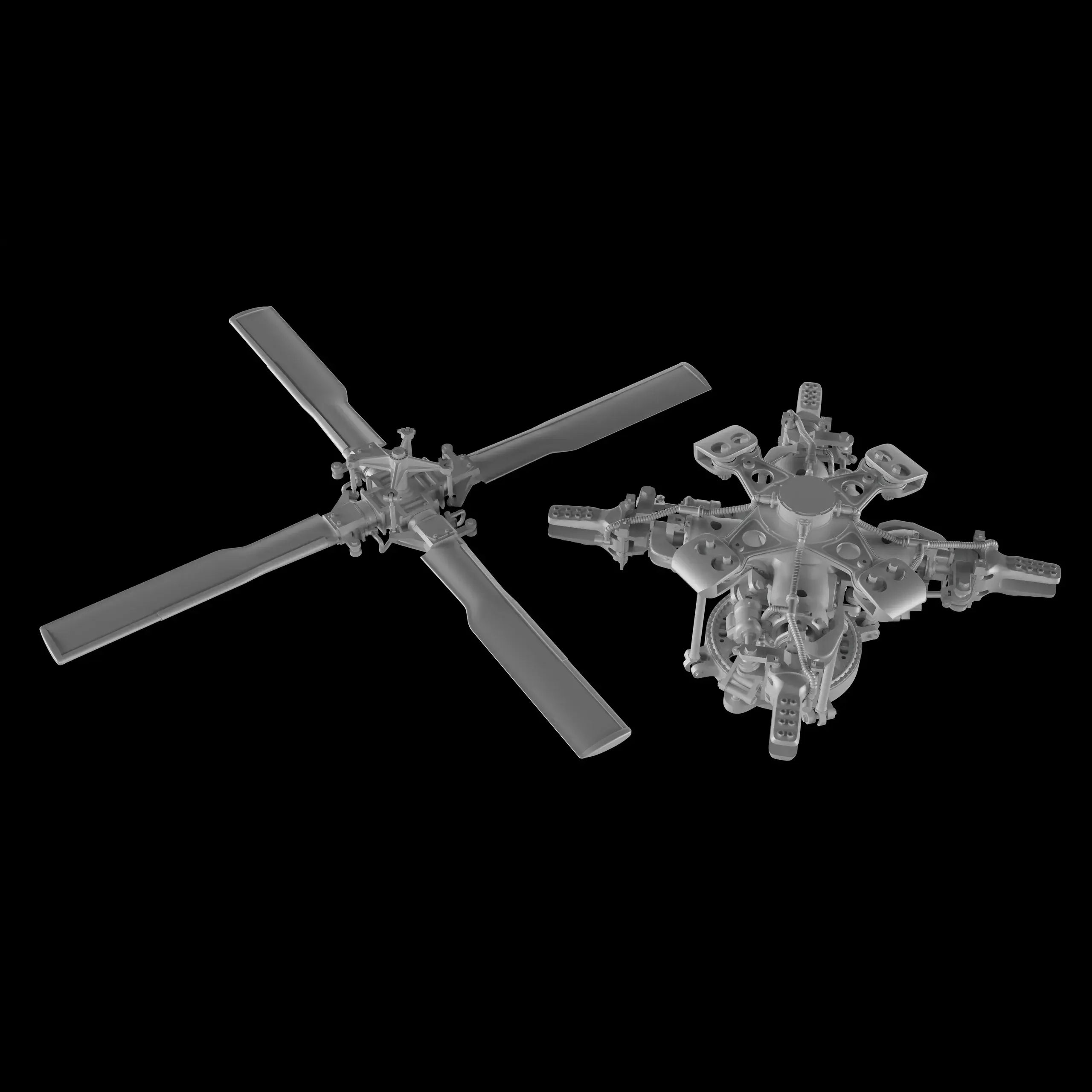 Sikorsky UH-60 Main and Tail rotors Scale 1:48 Metallic Details MDR48299