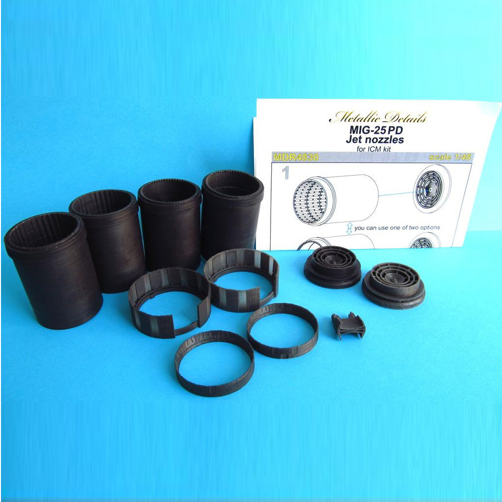 MiG-25PD, Jet nozzles (for ICM) Scale 1:48 Metallic Details MDR4830