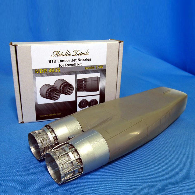 Rockwell B-1B Lancer, Jet Nozzels Detailing set (Resin) Scale 1:48 (Recommended for kit: Revell) Metallic Details MDR4835 - For Aircraft Model Kit