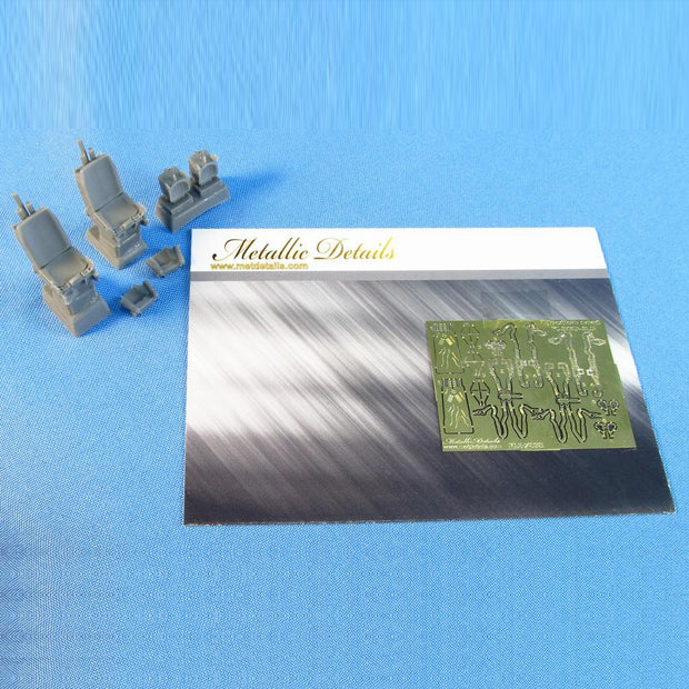 Ejection seat K-36 L-3,5 for Yakovlev Yak-130 Detailing set 2 pcs (Resin, Photoetch) Scale 1:48 Metallic Details MDR4839 - For Model Aircraft Kits