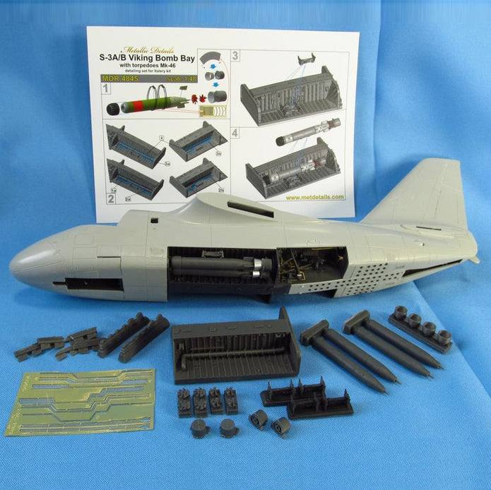 S-3A/B Viking, Bomb bay (for Italeri) Scale 1:48 Metallic Details MDR4845