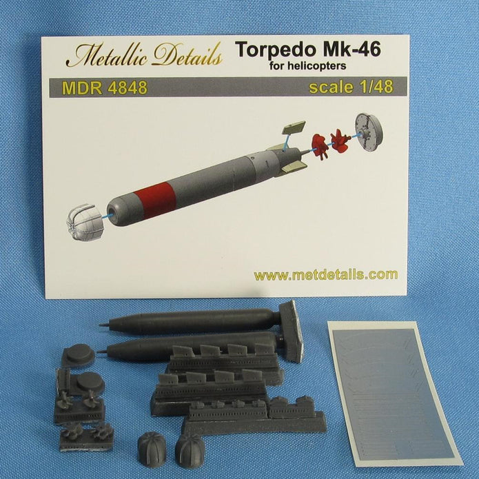 Torpedo Mk-46 for helicopters Scale 1:48 Metallic Details MDR4848