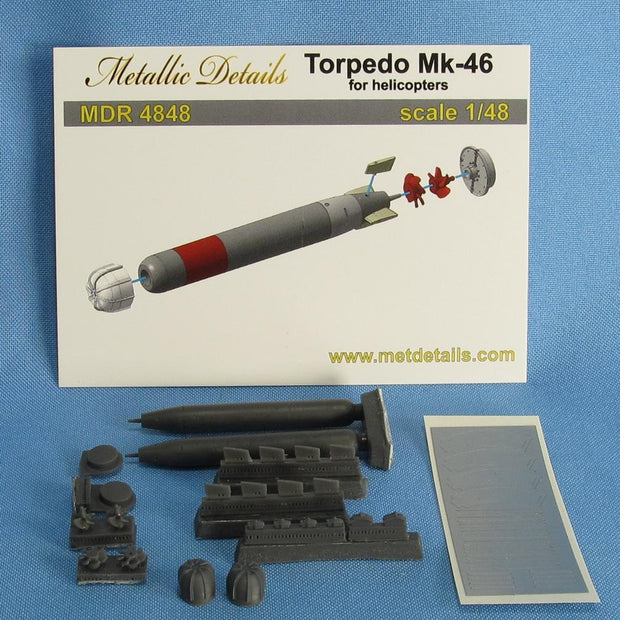 Torpedo Mk-46 for helicopters Scale 1:48 Metallic Details MDR4848
