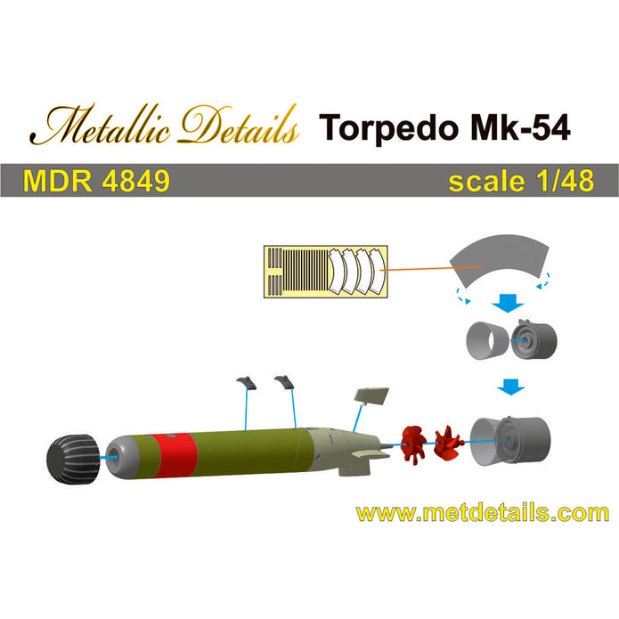 Torpedo Mk-54 Scale 1:48 Metallic Details MDR4849