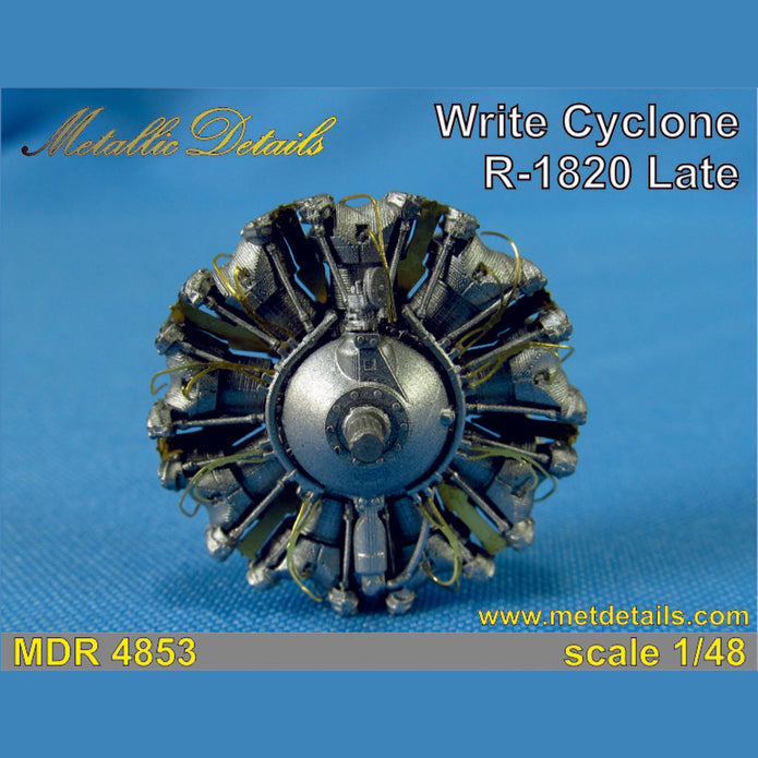 Wright R-1820 Cyclone late Engines (Resin, Photoetch) Scale 1:48 Metallic Details MDR4853 - For Models Aircraft Kits
