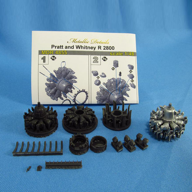 Pratt & Whitney R-2800 Engines Detailing set (Resin) Scale 1:48 Metallic Details MDR4855 - For Model Aircraft Kits