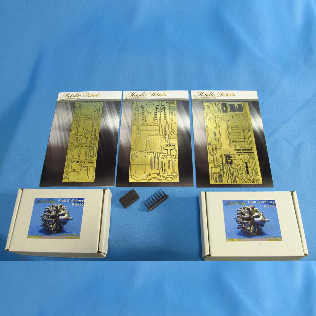 Douglas B-26 Invader, Big Edition - Detailing set Exterior, Interrior and Engines (Resin, Photoetch) Scale 1:48 (Recommended for kit: ICM) Metallic Details MDR4856 - For Aircraft Models Kits