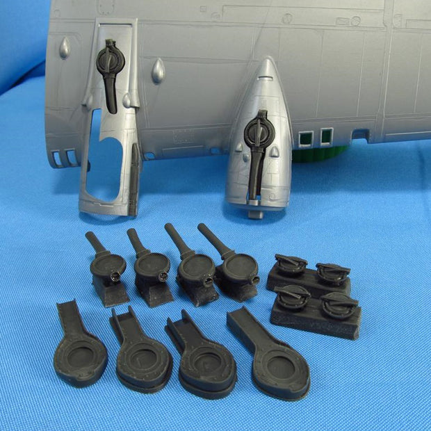 Boeing B-17 Flying Fortress, Detailing Engine Turbochargers (Resin, Photoetch) Scale 1:48 (Recommended for kit: Revell, Monogram) Metallic Details MDR4857 - For Model Kits Aircraft