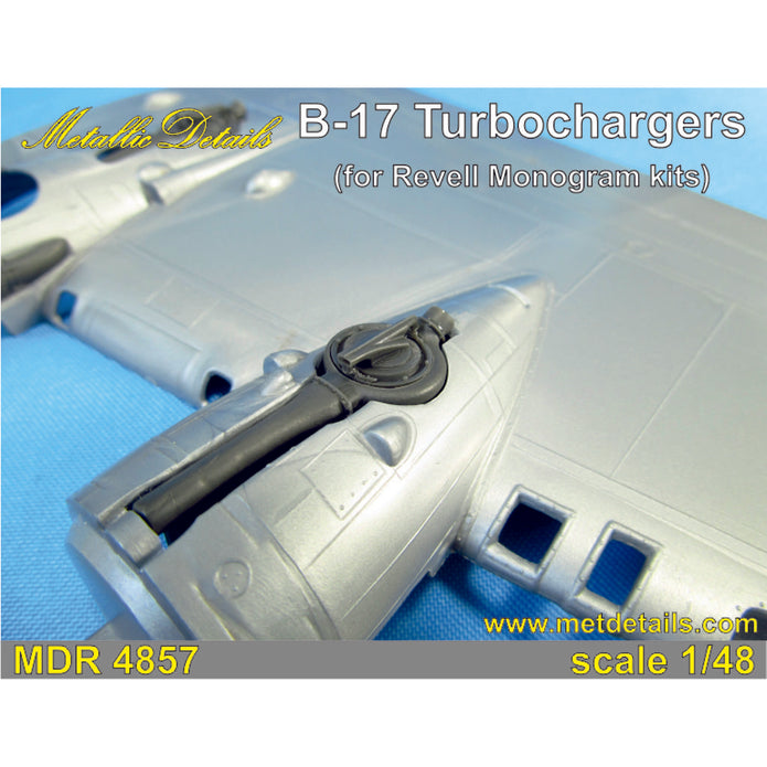 Boeing B-17 Flying Fortress, Detailing Engine Turbochargers (Resin, Photoetch) Scale 1:48 (Recommended for kit: Revell, Monogram) Metallic Details MDR4857 - For Model Kits Aircraft
