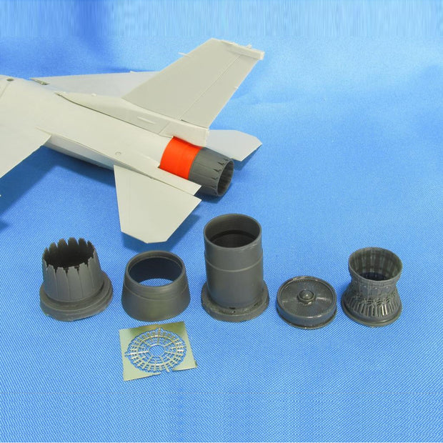Lockheed-Martin F-16, Jet Nozzle for Engine F100-PW (Resin, Photoetch) Scale 1:48 (Recommended for kit: Tamiya) Metallic Details MDR4860 - For Model Kit Aircraft