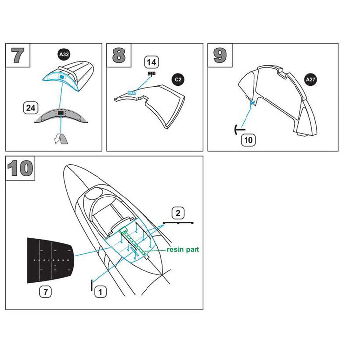 F9F-2 Panther, Interior (for Trumpeter) Scale 1:48 Metallic Details MDR4872