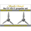 He 111, VS-11 Propeller set (Resin) Scale 1:48 Metallic Details MDR4877 - For Models Aircraft Kits
