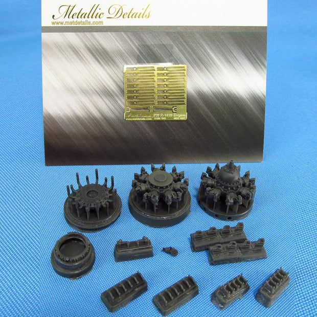Pratt & Whitney R-1830 Late Engines Detailing set (Resin, Photoetch) Scale 1:48 Metallic Details MDR4887 - For Model Aircraft Kits