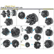 Pratt & Whitney R-1830 Late Engines Detailing set (Resin, Photoetch) Scale 1:48 Metallic Details MDR4887 - For Model Aircraft Kits