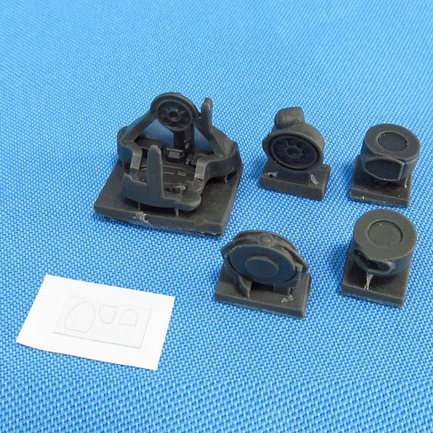 Helicopter AH-64 Apache, TADS/PNV System Exterior Details set (Resin) Scale 1:48 (Recommended for kit: Hasegawa) Metallic Details MDR4889 - For Model Kits Helicopter