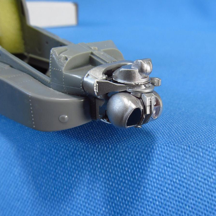 Helicopter AH-64 Apache, TADS/PNV System Exterior Details set (Resin) Scale 1:48 (Recommended for kit: Hasegawa) Metallic Details MDR4889 - For Model Kits Helicopter